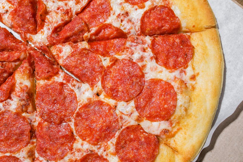 Pepperoni Stampede pizza loaded with pepperoni